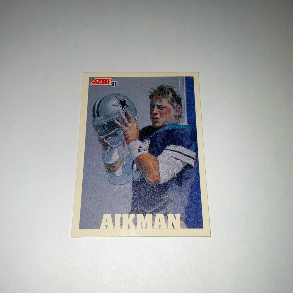 1991 Score #631 Troy Aikman Dallas Cowboys MVP HOF Football Card